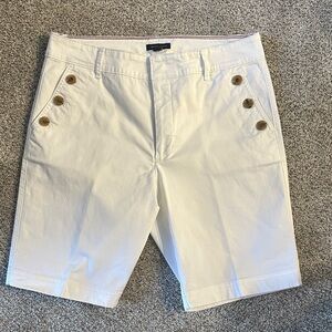 Tommy Hilfiger Cream Flat Front Shorts